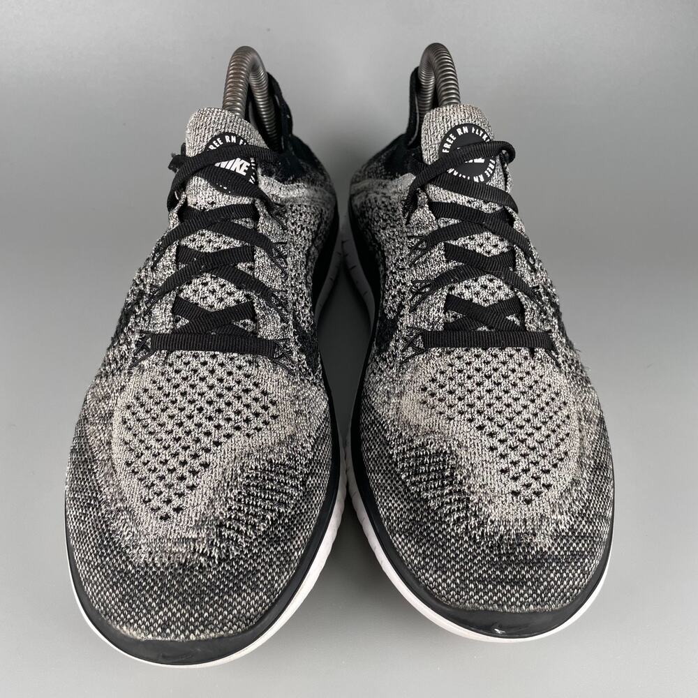 Nike Free Run Flyknit 2018 Women's Size 10 Black Grey Running Shoes Sneakers GUC - Picture 2 of 9